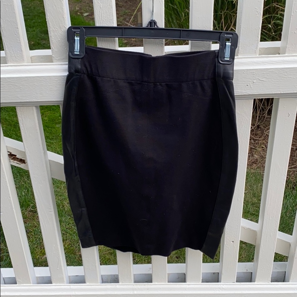 Robert Rodriguez Leather Trim Skirt